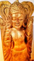 1 Meter Buddha Statue aus Holz Yoga Buddhismus Bayern - Dachsbach Vorschau