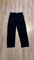 Bershka Jeans Cargo Hose Schwarz Bayern - Übersee Vorschau