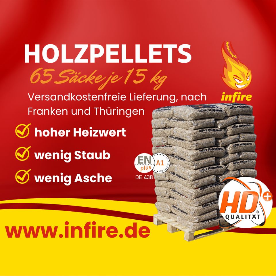 Holzpellets Sackware 975 kg, ENplus A1, Pellets, Heizpellets in Zeil