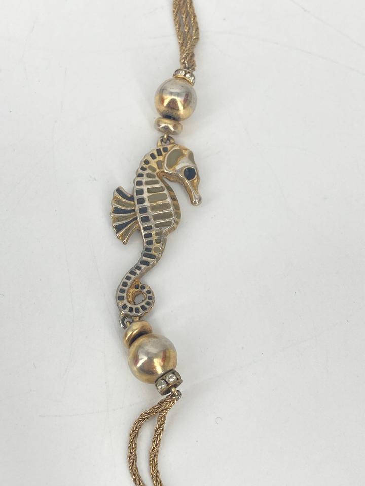 * CHRISTIAN DIOR HALSKETTE KETTE SEEPFERDCHEN VINTAGE VERGOLDET in Berlin