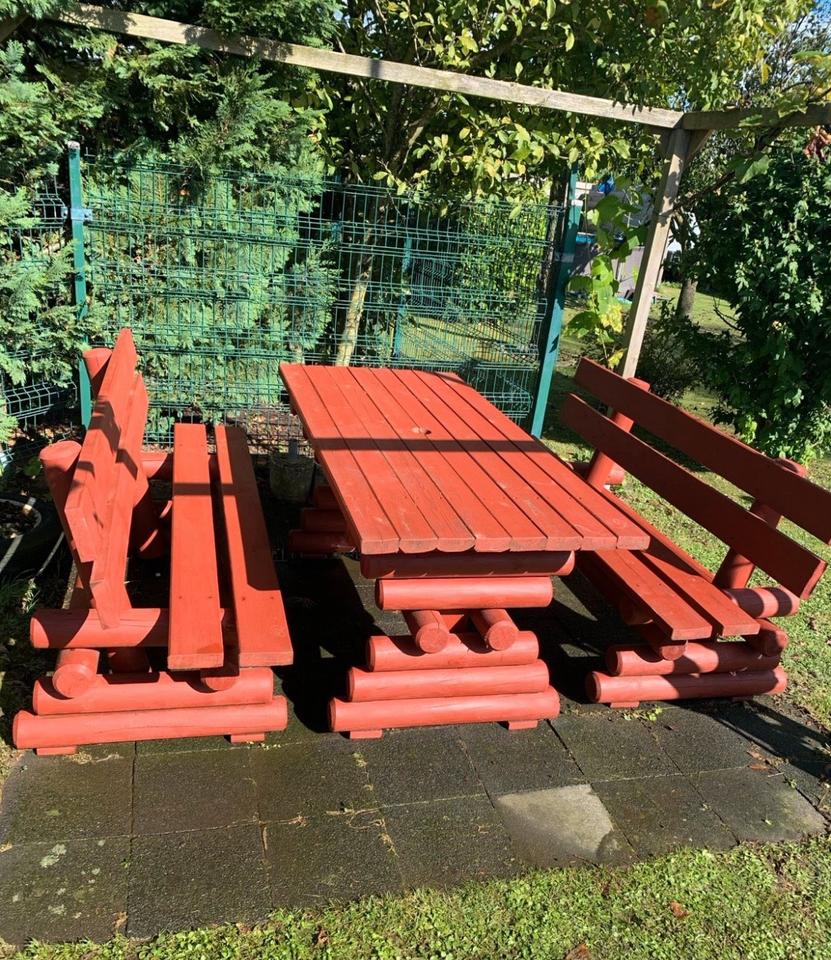 FRÜHLINGS-ANGEBOT Gartenbank -  Garnitur Holzbank Holztisch in Schwalmtal