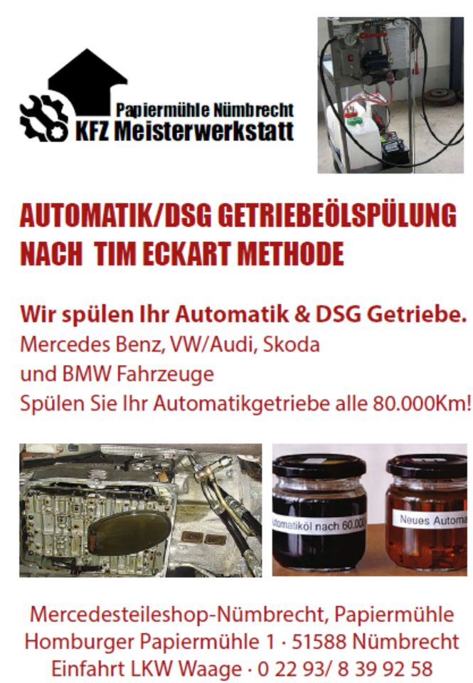 Getriebeölspülung Automatikgetriebe Mercedes, 9Gang 725.0 in Nümbrecht