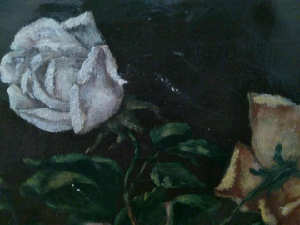 Gemälde Ölbild Stillleben Blumen Rosen in Hilchenbach