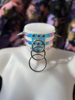 Holographic Choker mit Nieten PVC durchsichtig Halsband Gothic Mitte - Wedding Vorschau