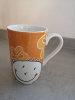 Auerhahn Kaffeebecher  Be Happy orange mit Blumen Nordrhein-Westfalen - Korschenbroich Vorschau