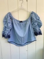 Baumwollhemd mit Stickerei von Zara Bluse Offshoulder Top Stuttgart - Stuttgart-Süd Vorschau