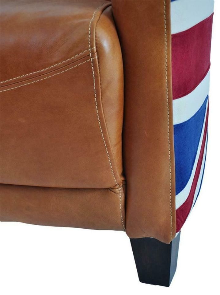 Clubsessel Rocket Union Jack Vintage Leder Columbia Brown in Heiligenstedten