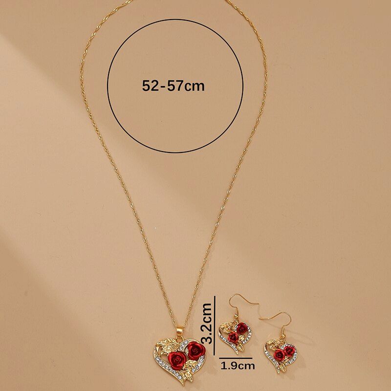 Kreative Liebe Rose Herz Anhänger Halskette für Frauen exquisite in Sindelfingen