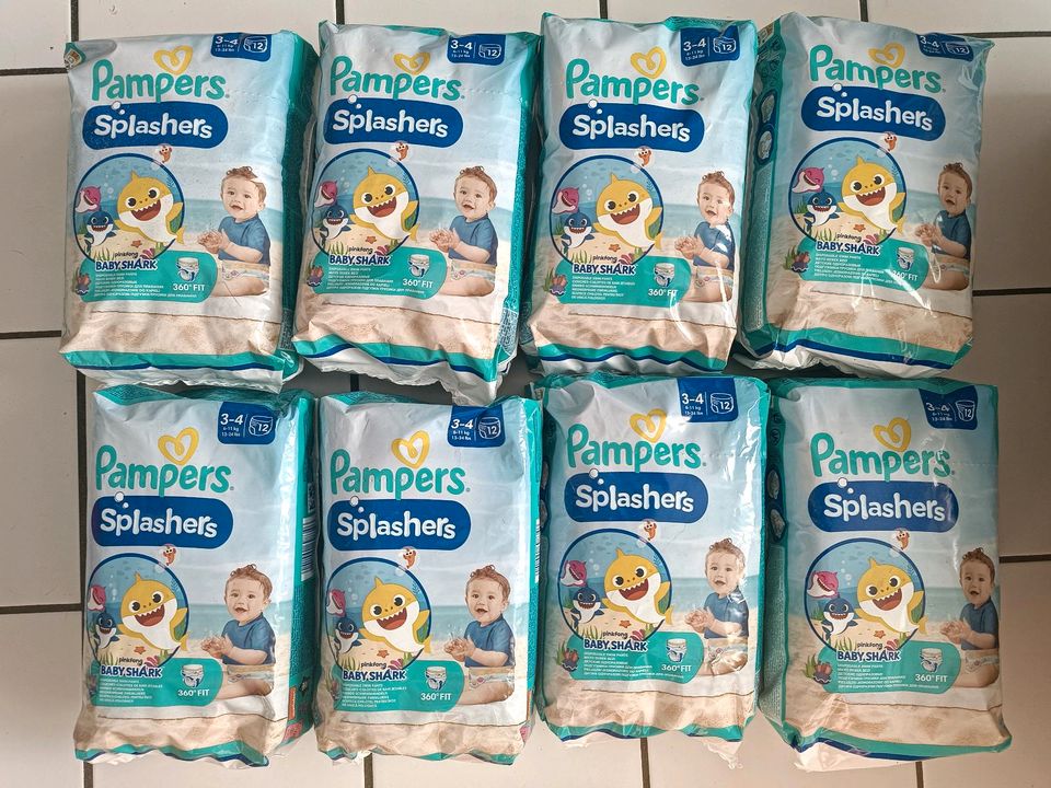 8 Pampers Splashers Schwimmwindeln 6-11 kg in Rheinstetten