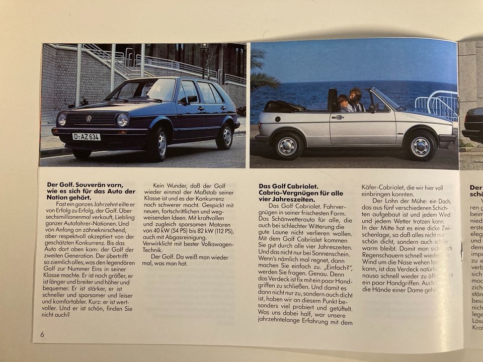 VW Prospekt Alles was wir haben 8/85 und 2/85 in Bietigheim-Bissingen
