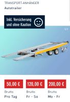 Autotrailer Autotransport PKW Anhänger mieten Rostock - Stadtmitte Vorschau