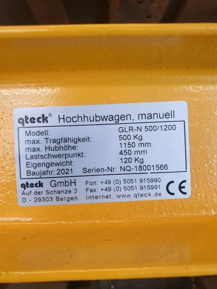 Hochhubwagen 500kg in Homburg