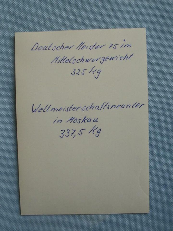 Autogrammkarte Stefan Reiß Gewichtheben original Autogramm in Hannover