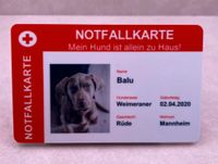 Hunde Notfallkarte - Plastikkarte, Personalisiert - Tier Rheinland-Pfalz - Bretzenheim Vorschau