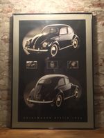 VW Beetle 1954 Käfer Poster Retro Wandbild Vintage Bild Oldtimer Nordrhein-Westfalen - Kerpen Vorschau