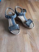Gabor Plateau Sandale taupe/metallic Gr. 7 Weite G West - Nied Vorschau
