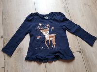 Kinder Mädchen Langarmshirt Reh Pailletten blau C&A Niedersachsen - Kalefeld Vorschau