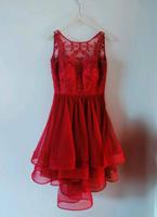 Abschlussballkleid Abendkleid Schleppe Tüll rot Vera Mont 38 Baden-Württemberg - Neuhausen Vorschau