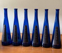 6 x Wein-Flasche blau Vase Deko Glas - LEER Kreis Pinneberg - Rellingen Vorschau