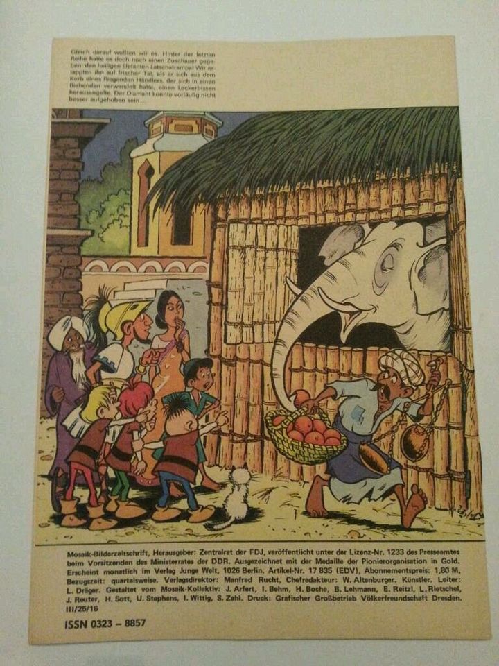 Mosaik-Comic Abrafaxe Nr. 07/1984 "Die Augen des Gottes" in Leuna