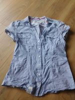 fresh made, Bluse, Kurzarm, lila kariert, tailliert Nordrhein-Westfalen - Haltern am See Vorschau