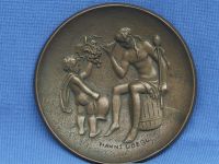 Bronze Relief Schale Bacchus mit Weintrauben Hanns Goebl 1930 Wiesbaden - Mainz-Kastel Vorschau