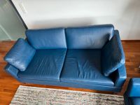 Sofa, blaues Leder, zwei 2-Sitzer, Brühl & Sippold Baden-Württemberg - Weinheim Vorschau