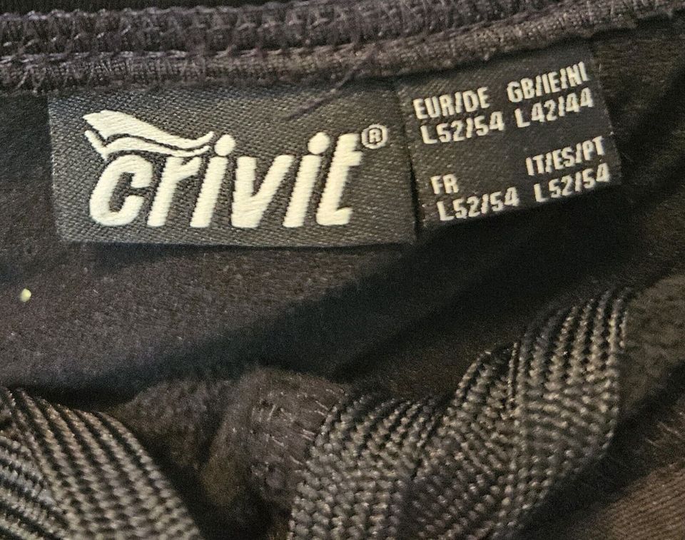 Crivit Herren Sporthose Funktionshose Gr. L 52/54 schwarz in Langenneufnach