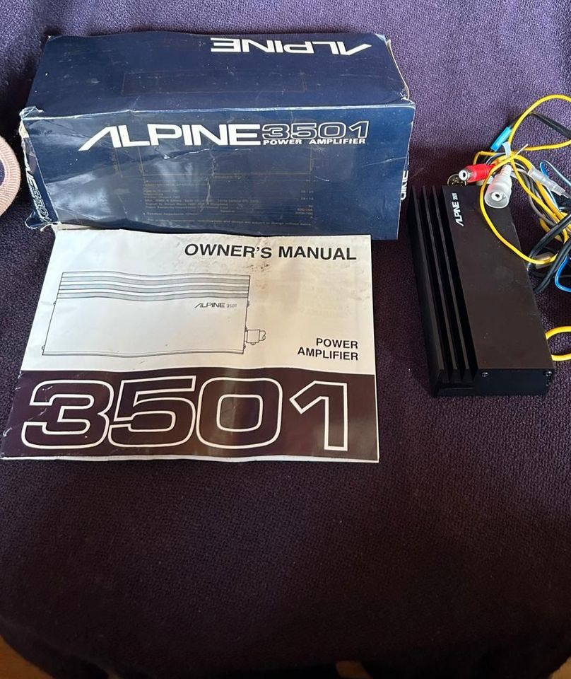 Alpine 3501 Endstufe Verstärker 80er Jahre 2x25 W mit Anleitunng in Aschaffenburg