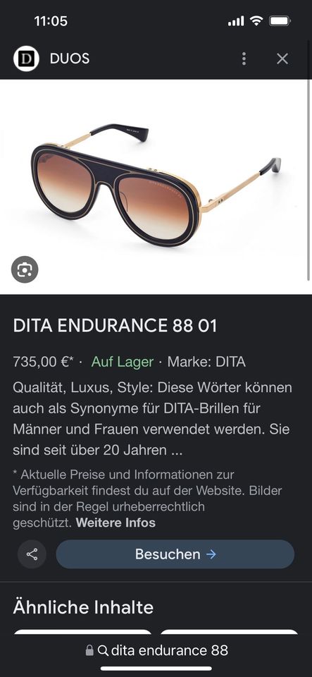 Dita endurance 88 Sonnenbrille in Frankfurt am Main