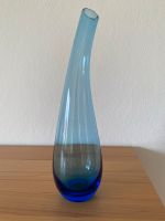 Glasvase Vase blau transparent geschwungen Hessen - Fuldabrück Vorschau