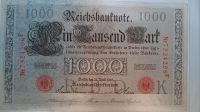 1000,- Mark Reichsbanknote vom 21. April 1910 (roter Stempel) Saarland - Merzig Vorschau