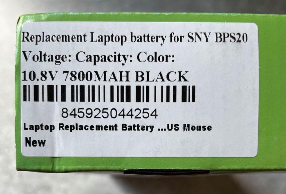 Akku Notebook Batterie BPS20 für Sony unbenutzt in Großheubach