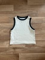 creme offwhite schwarz shirt Top Oberteil S M cropped MNG mango Friedrichshain-Kreuzberg - Friedrichshain Vorschau