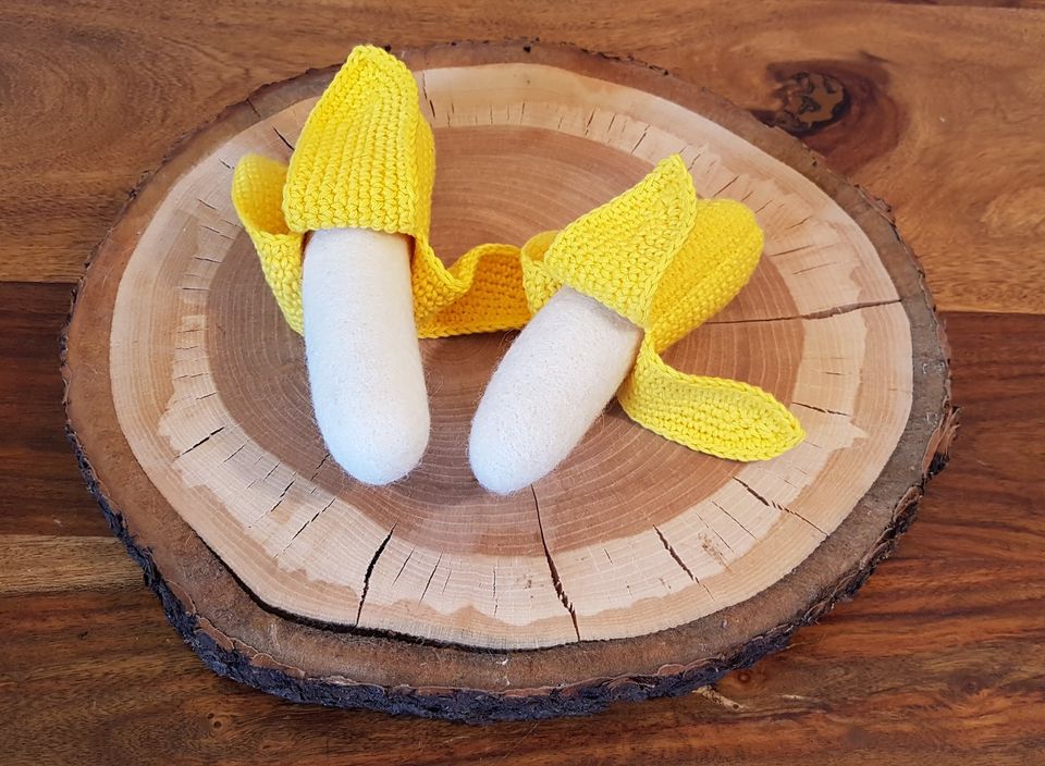 NEU XL Obst gehäkelt Banane Kaufladen Waldorf Art Montessori in Herne