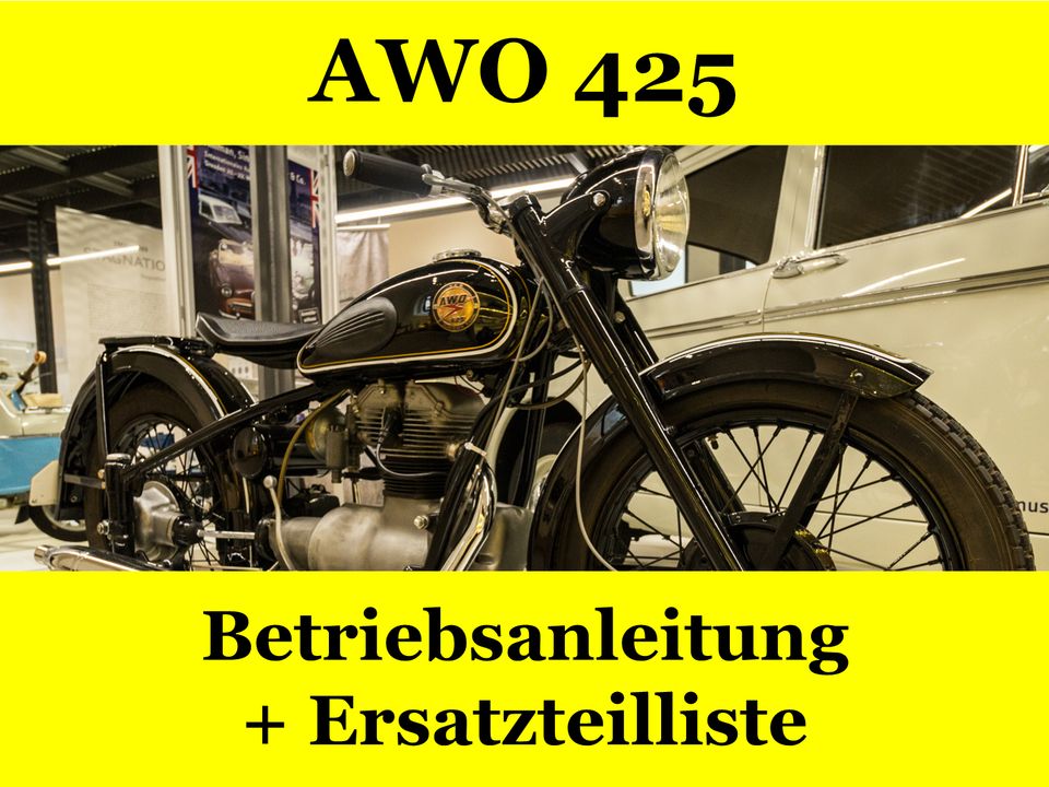 Simson AWO 425 Touren+Sport # Betriebsanleitung+Ersatzteilkatalog in Dresden