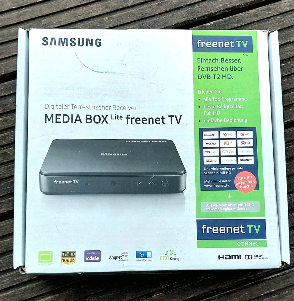 Samsung MEDIA BOX freenet TV DVB-T2 HD Receiver, gebraucht, OVP in Hannover