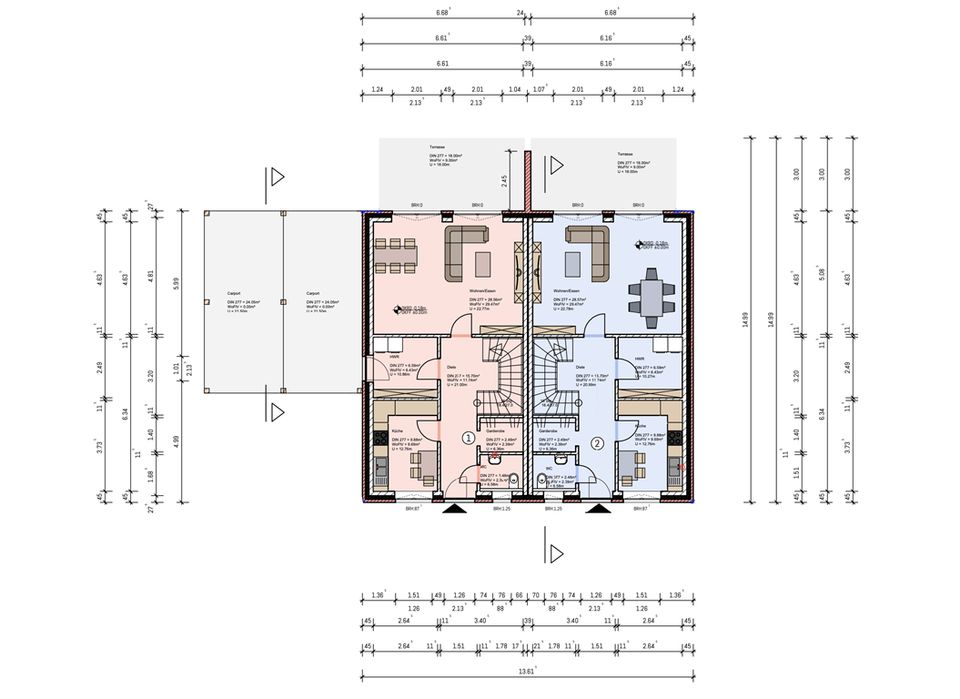 ** EXKLUSIVITÄT UND EFFIZIENZ IN NEUEFEHN - NEUBAU-DOPPELHAUSHÄLFTE NACH KFW40 STANDARD in Neukamperfehn