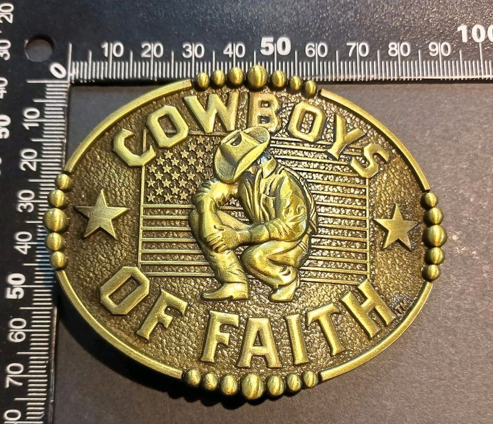 Gürtelschnalle Buckle Cowboy of Faith in Lüdinghausen