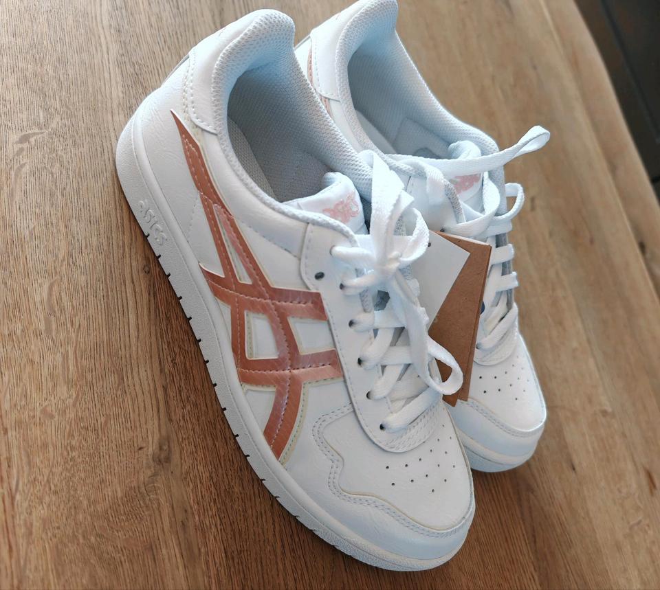 neu Asics Japans Damen weiß rosa gold Sneaker Größe 39 in Zirndorf