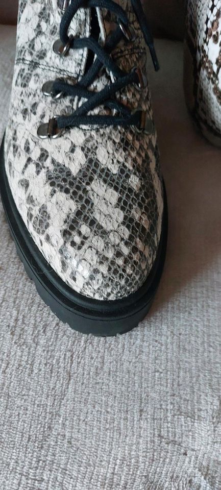 Leder Boots leichte Form Animal Print Gr.39 in Homburg