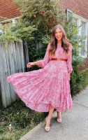 Luftiges Bohemian Chiffon Maxikleid von Free People S / M Pink Kr. München - Oberschleißheim Vorschau