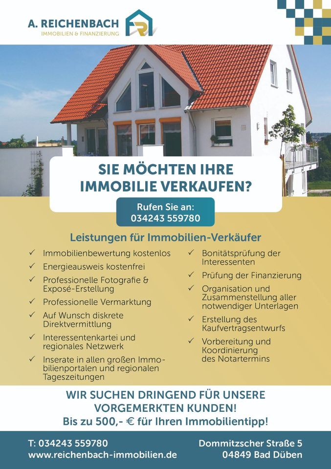 Zweifamilienhaus mit separater Ferienwohnung in Krina zu verkaufen! in Muldestausee