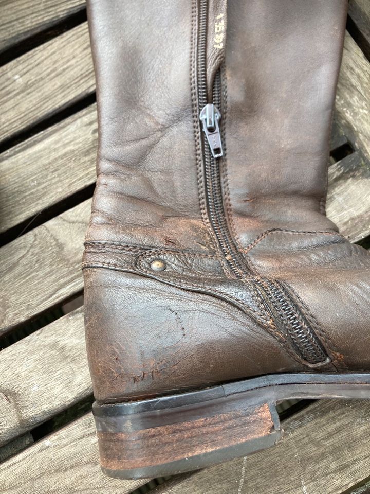 Geox Lederstiefel braun Leder Stiefel Gr. 34 35 in Rellingen