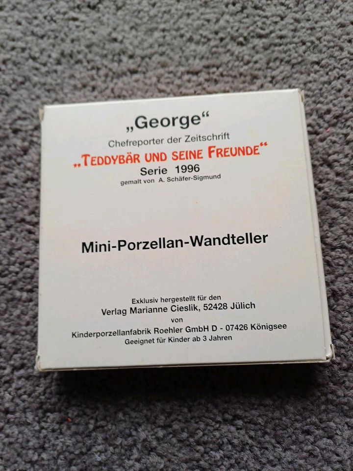 Teddybär Miniatur  Teller von 1996 in Limburg