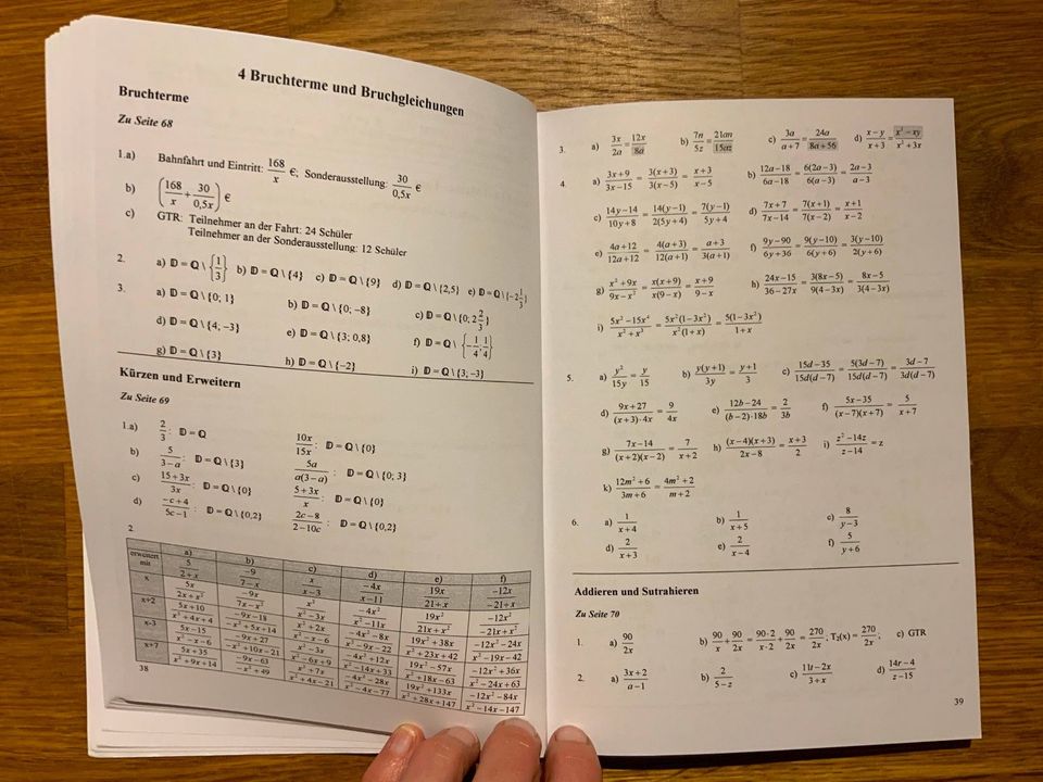 Mathematik 8I Realschule Bayern Westermann Lösungen zum Schulbuch in Regen