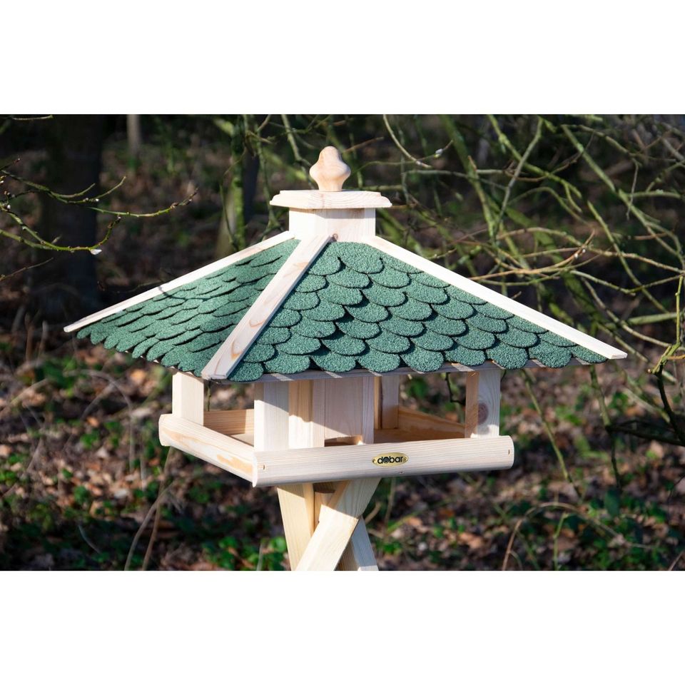 Vogelfutterpavillon mit grünen Bitumen-Dachschindeln 98540#D10 in Birkenfeld