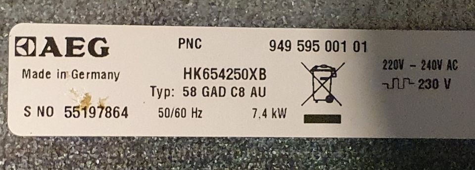 AEG Elektrolux HK654250XB, Induktions-Herd/-Platte - Ersatzteile in Karlsruhe