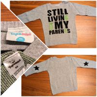 Pullover grau mit schwarz/grüner Schrift Gr.86 Baden-Württemberg - Kernen im Remstal Vorschau