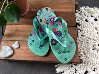 Havaianas FlipFlops Badeschuhe grün mit Schmetterlingen Gr. 29/30 Baden-Württemberg - Schwieberdingen Vorschau